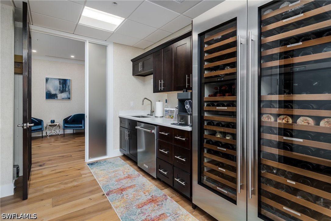 Catering kitchen with dual Sub-Zero wine storage